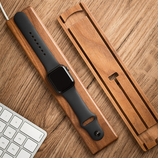 Station de recharge Apple Watch en bois